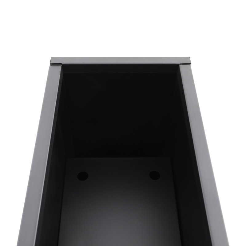 Boîte à fleurs en métal, Noir, H 28 po x l 28 po x P 12 po
