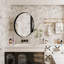 Miroir mural rond avec tablettes réglables-1326825372