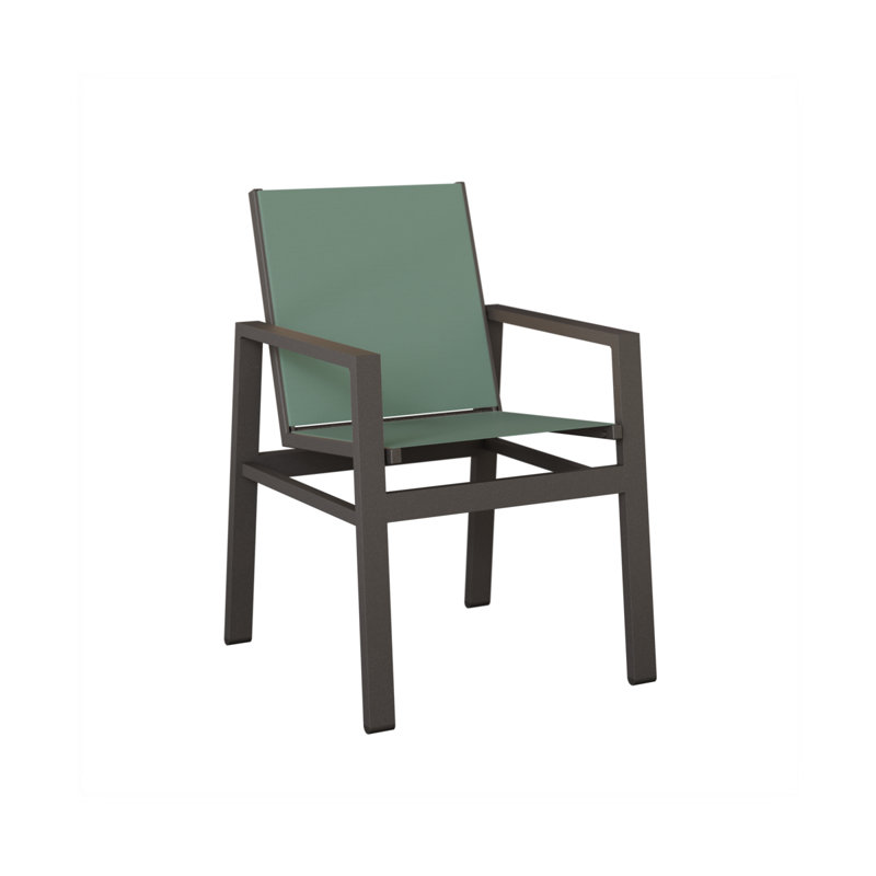 Chaise de salle à manger en aluminium Ohlson Graphite Speckle, Aluminium graphite moucheté, Bleu sauge