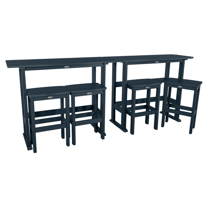 Arbnora Rectangular 4 - Person 54" Long Bar Height Dining Set, Federal Blue