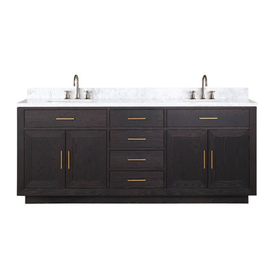 Meuble-lavabo double 80 po