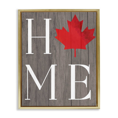 Cadre flottant typographique Maple Leaf Home, design par Lil 'Rue