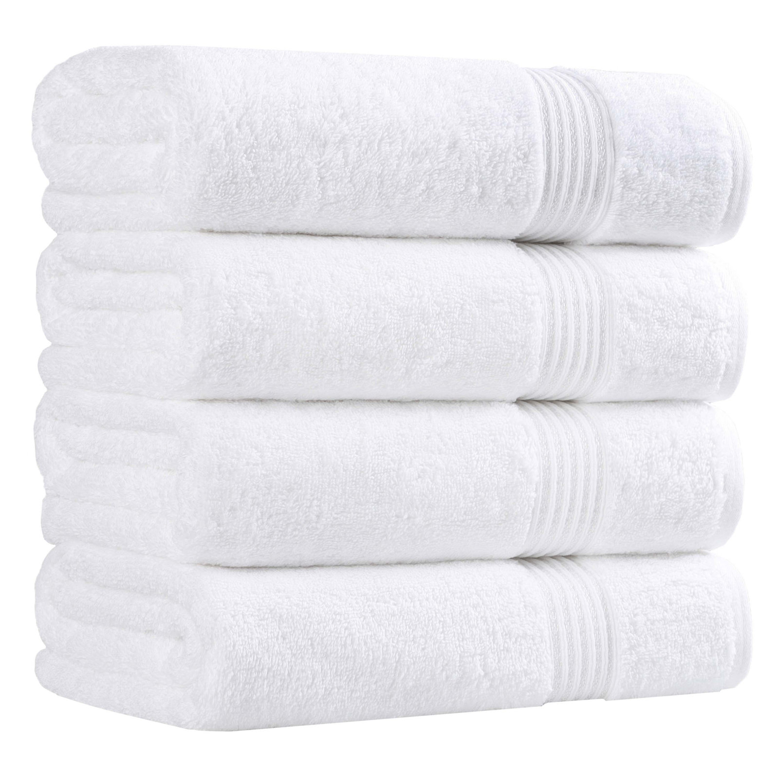 Oleg Egyptian Cotton Bath Towel, White