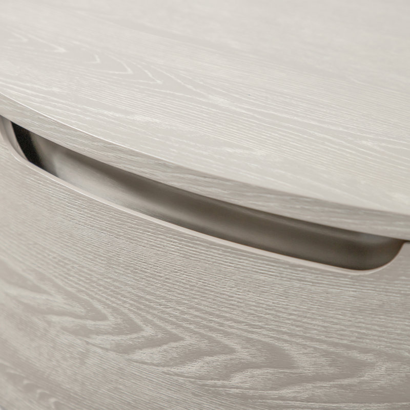 Table de chevet 2 tiroirs Barry, Gris clair