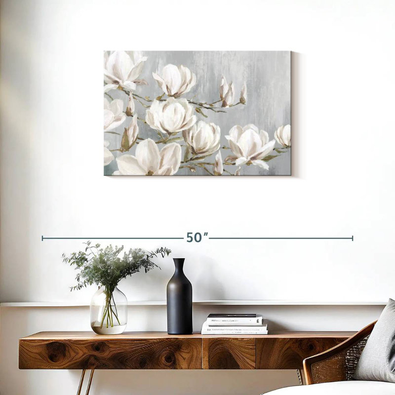 Harnek Blooming White Magnolia, 20" H x 30" W
