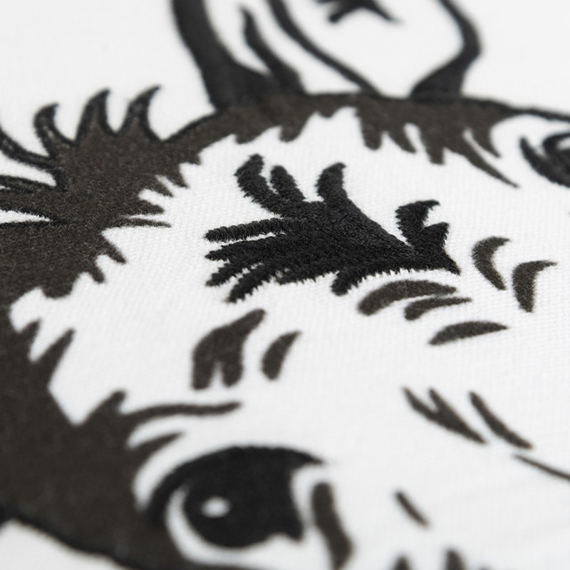 Coussin noir et blanc