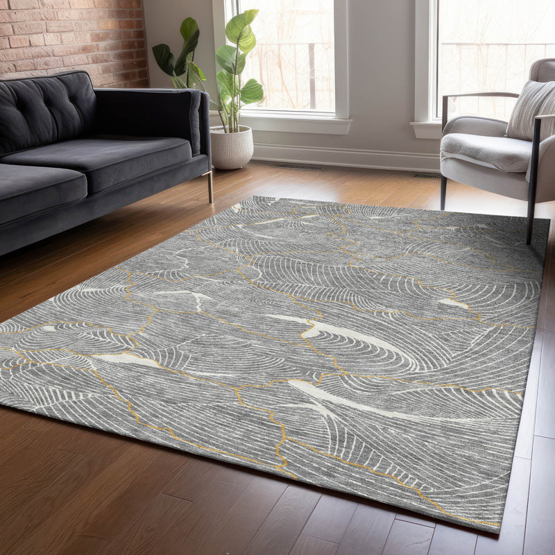 Tapis intérieur / extérieur gris Sahari , 9 pi x 12 pi