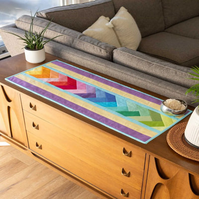 June Tailor Quilt As You Go Venice Table Runner Pattern on Batting, 48" x 15" Finished Size