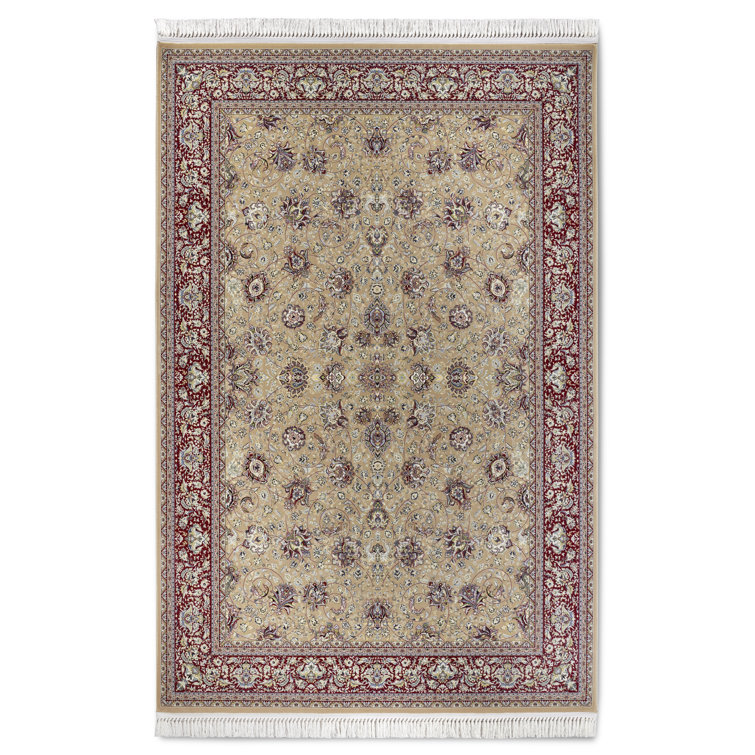 Kollektion 1870 Machine Woven Beige/Red Indoor Rug
