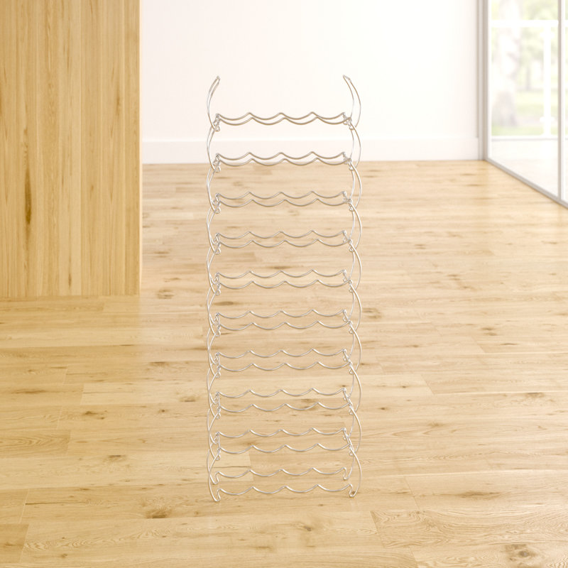 Floor Wine Bottle Rack in Chrome