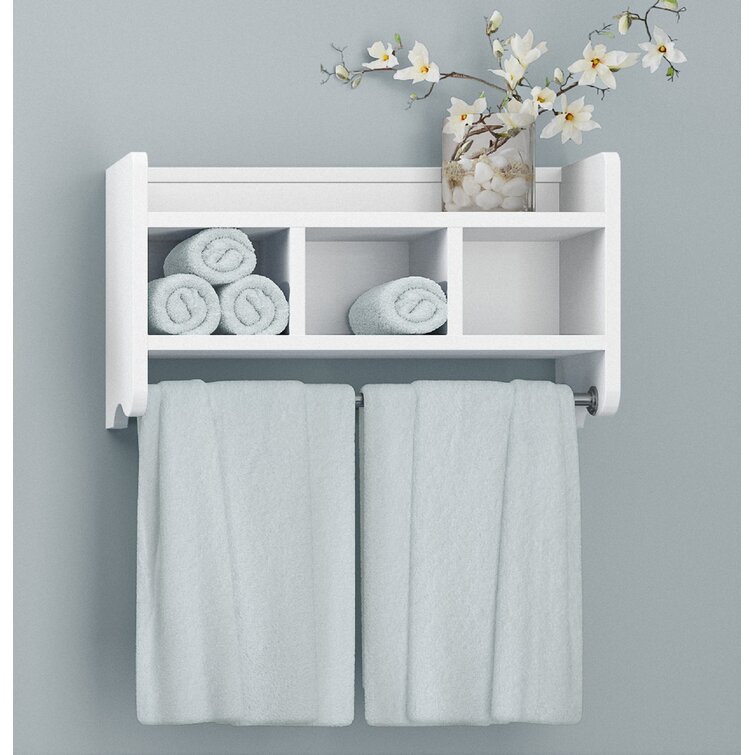Alise Bathroom Lavatory Towel Rack Towel Shelf with Two Towel Bars Wal –  Alisen Home