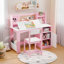 Bureau d'étude pour enfants avec chaise et bureau inclinable