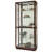 Jayden Curio Display Cabinet, Espresso Finish, LED Lighting, Beveled Sliding Door, Continuous Adjustment