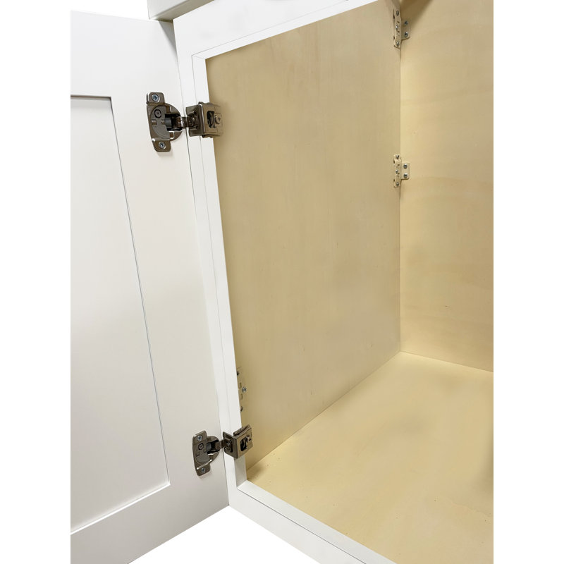 Disar 36'' Bathroom Vanity With Drawer Right Base Only, White