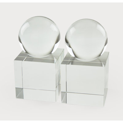 Crystal Sphere Bookends