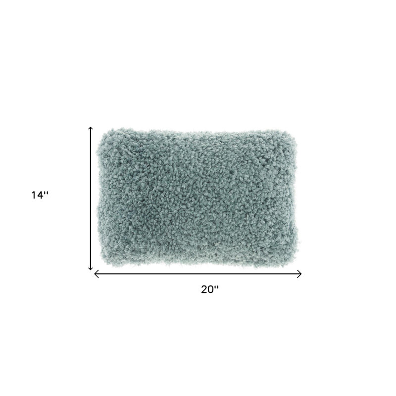 Coussin 14 po x 20 po Celadon