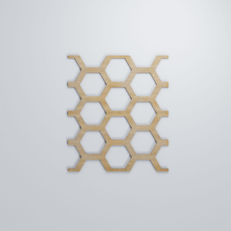 Panneaux muraux Westmore, Hickory, H 15 3/8 po x l 10 1/4 po x P 1/4 po