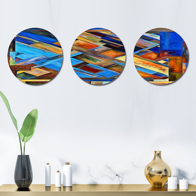 Ensemble de 3 décorations murales formes géométriques