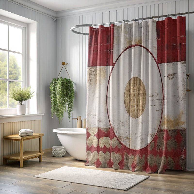 Rideau de douche Oriental Odyssey, H 74 po x l 71 po
