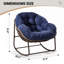 Fauteuil Papasan berçant surdimensionné pour patio-1856238032