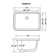 Ruvati 18 x 12 inch Undermount Bathroom Sink White Rectangular Porcelain Ceramic with Overflow