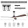 60" 3 - Blade Propeller Ceiling Fan With LED Lights And Remote Control
