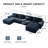 153" Modern U-Shaped Modular Sectional Sofa-1094222858