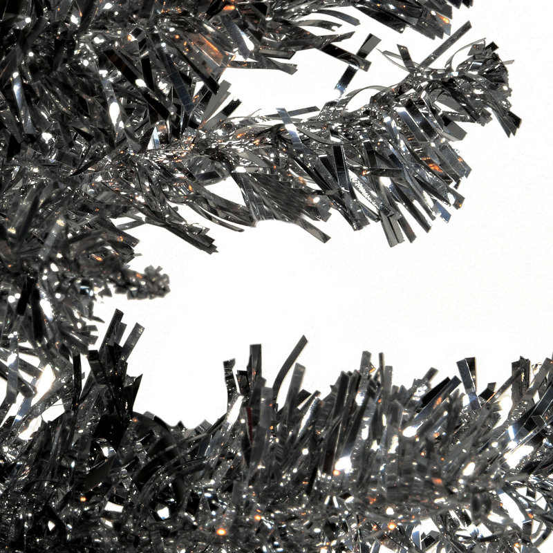 Arbre lamé noir de la collection Tinsel, 7 pi