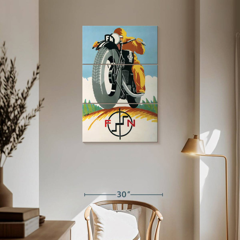 Mehar FN Motorcycle 1934, 57'' H x 36'' W