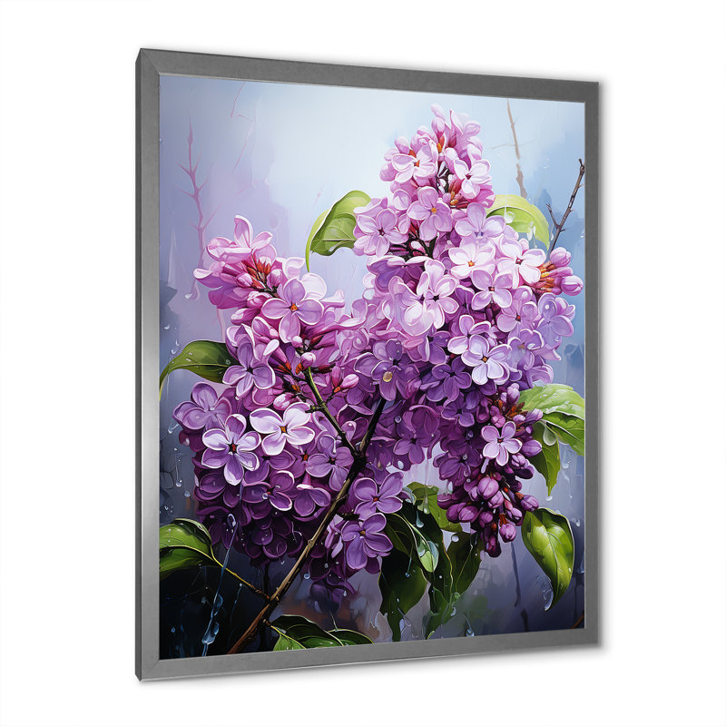 Lilacs Flow Grace III, reproduction d'art sur toile, H 40 po x l 30 po x P 1,5 po, Cadre simple argenté