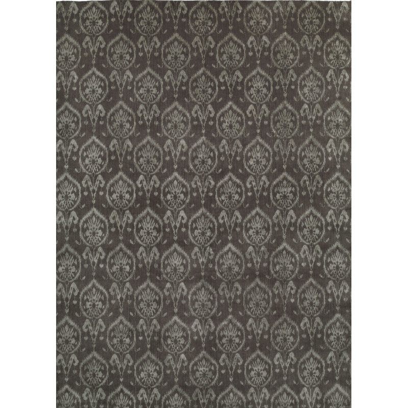 Ikat Area Rug in Gray, 4' x 6'