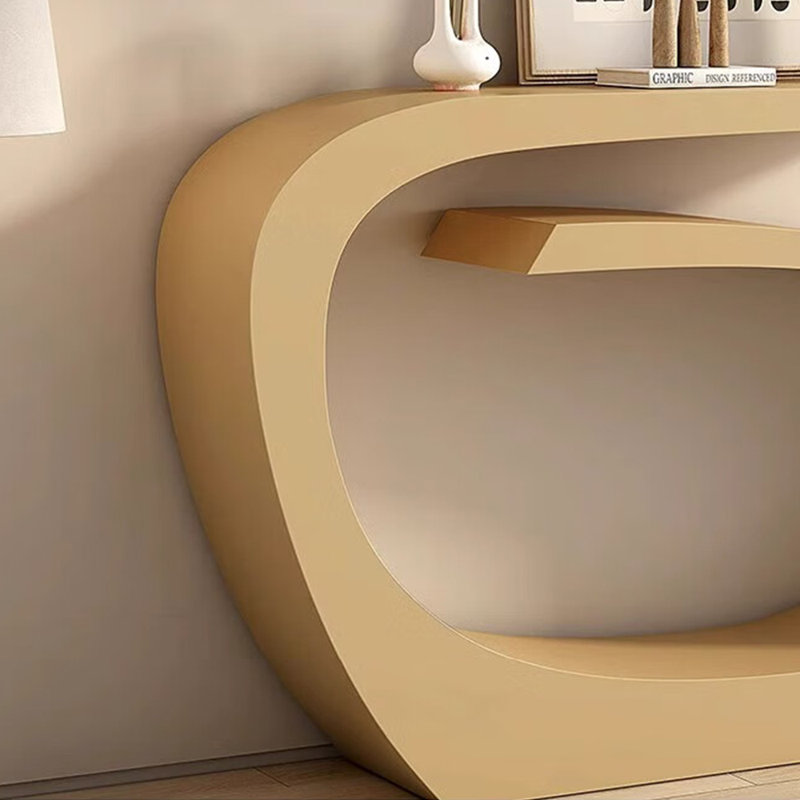 Table de véranda en acier au carbone de style français., H 25,5 po x l 55 po x P 11,8 po, Jaune