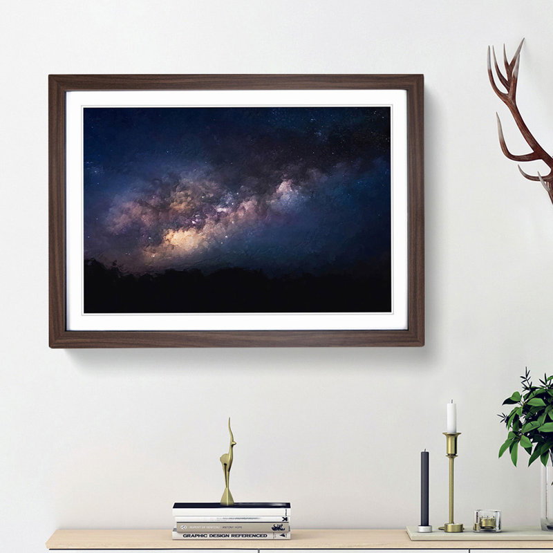 Universe in Abstract Vol.41 in Abstract - Picture Frame Graphic Art Print, 62cm H x 87cm W x 2cm D, Walnut Framed