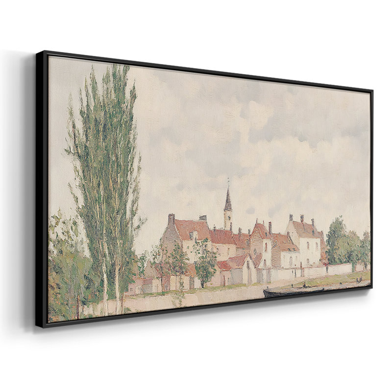 Série paysage - XCIX - Toile tendue avec châssis encadré - Prêt à être accroché, Noir, H 21 po x l 41 po