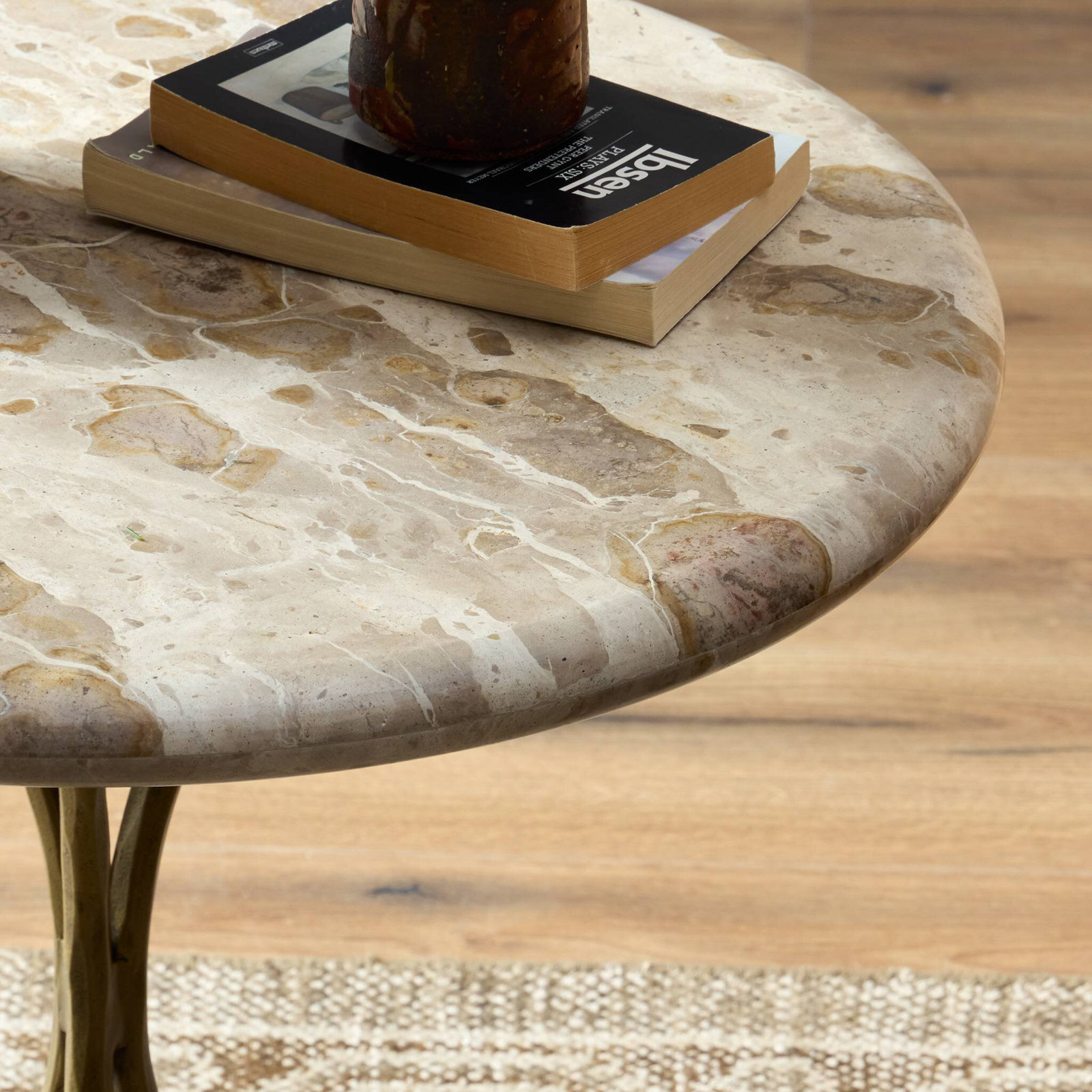 24" Genuine Marble End Table