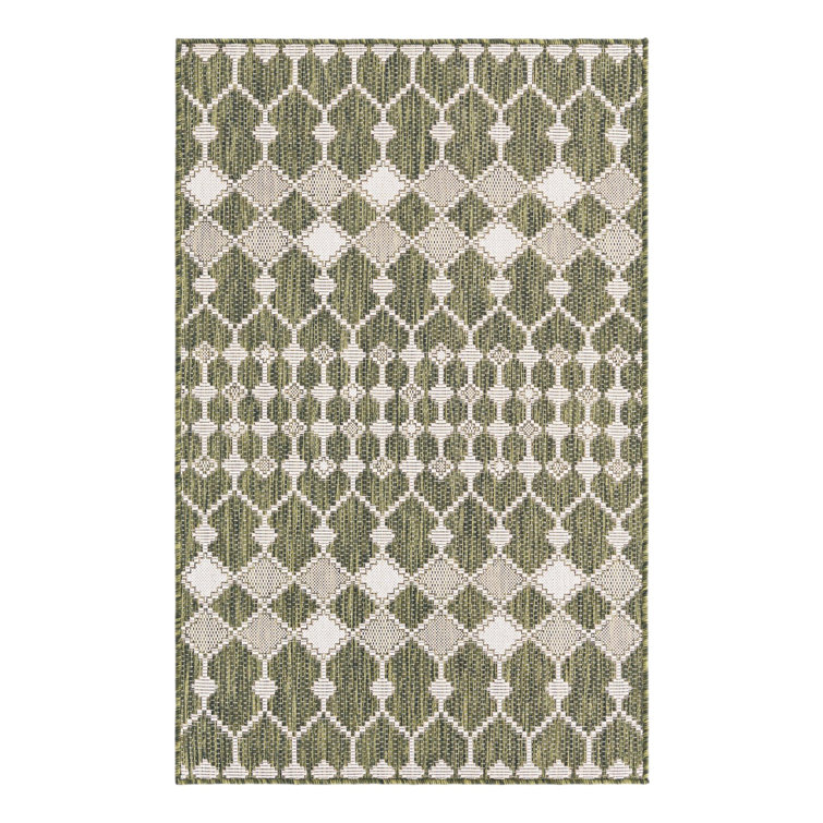 Green Traliccio Indoor/Outdoor Trellis Rug