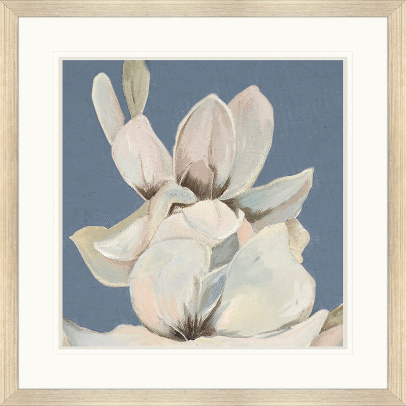 «Magnolia on Blue I», art encadré