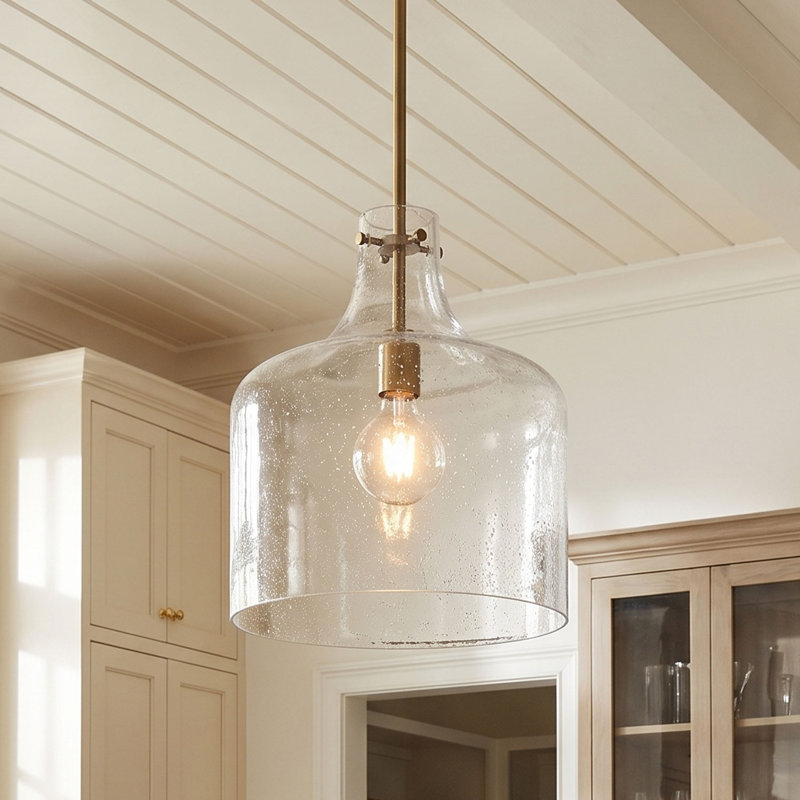 Independent 1 - Light Single Pendant, Aged Brass