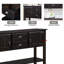 Console 46 po en bois massif avec 2 tiroirs-1987266519