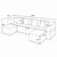 Canapé modulaire en chenille désossé en U / L 130 po avec ensemble de repose-pieds Horgan de Horgan, canapé modulaire en mousse à compression, canapé à assise profonde sans assemblage-132903802