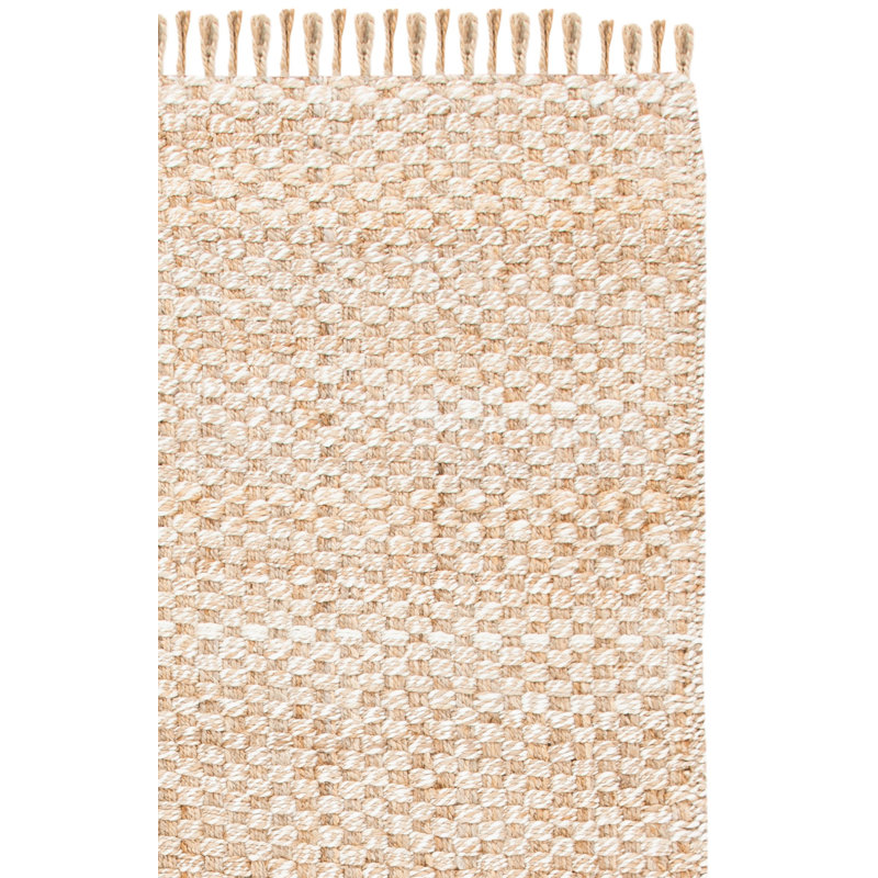 Tapis de couleur unie à tissage plat en fibre naturelle Seiber, Rectangle 3 pi x 5 pi