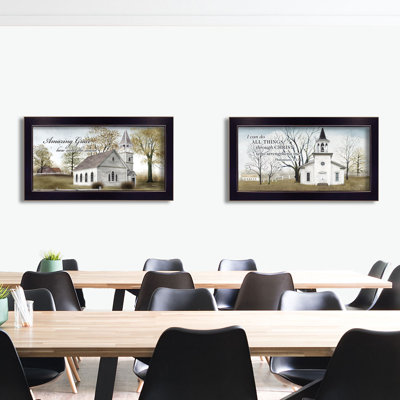 «Amazing Grace», ensemble de 2 décorations murales encadrées pour le salon et la maison par Billy Jacobs