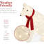 The Holiday Aisle® Large Lighted Polar Bear Family W/ 145 Pre-Strung LED Lights, Zip Ties, Ground Stakes - Red/White