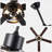 52" Black Ceiling Fan with Light Kit & Remote, 5-Blade Design, 6-Speed Quiet DC Motor, Timer, Reversible for Living Room, Bedroom