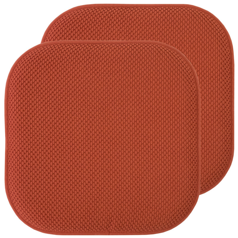 Coussins de chaise antidérapants Honeycomb, Rouille, Paquet de 2