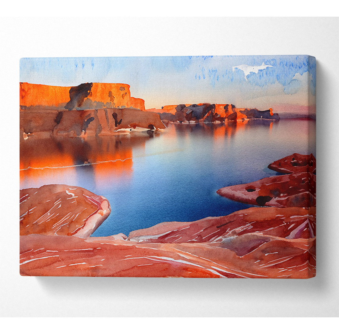 Padre bay lake powell utah leinwand aquarell