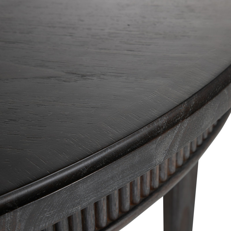 Whitlock Extendable Solid Wood Dining Table, Cerused Forest Black