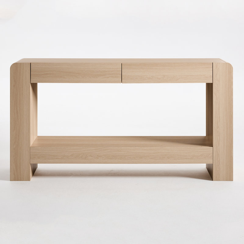 Nero 63'' Console Table, Natural Oak