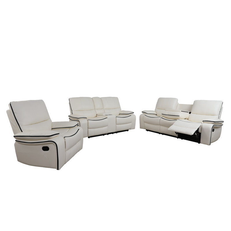 Ensemble de fauteuils inclinables 3 pièces Nancy