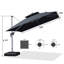 Parasol carré en porte-à-faux 10 pi x 10 pi Moira, gris-1316478938-1249111582